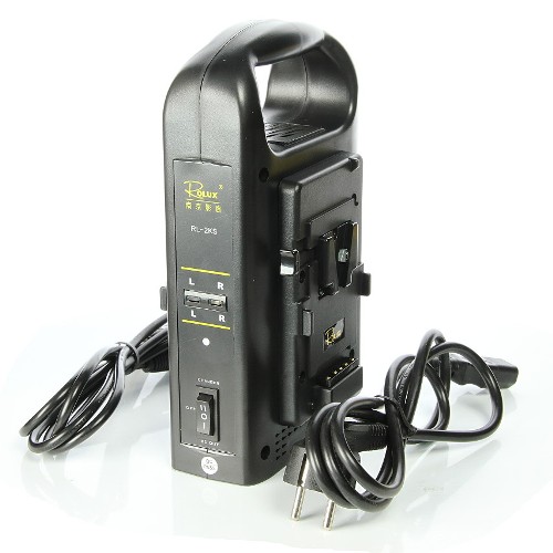 شارژر-رولکس-Rolux-Dual-channel-charger-for-camera-V-Lock-Batteries